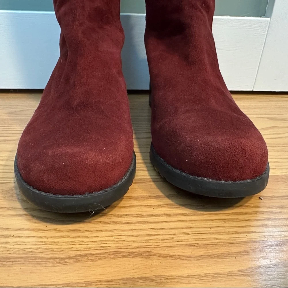 Genuine Stuart Weitzman 5050 Burgundy Over-the-Knee Boots 7 M - Picture 6 of 9